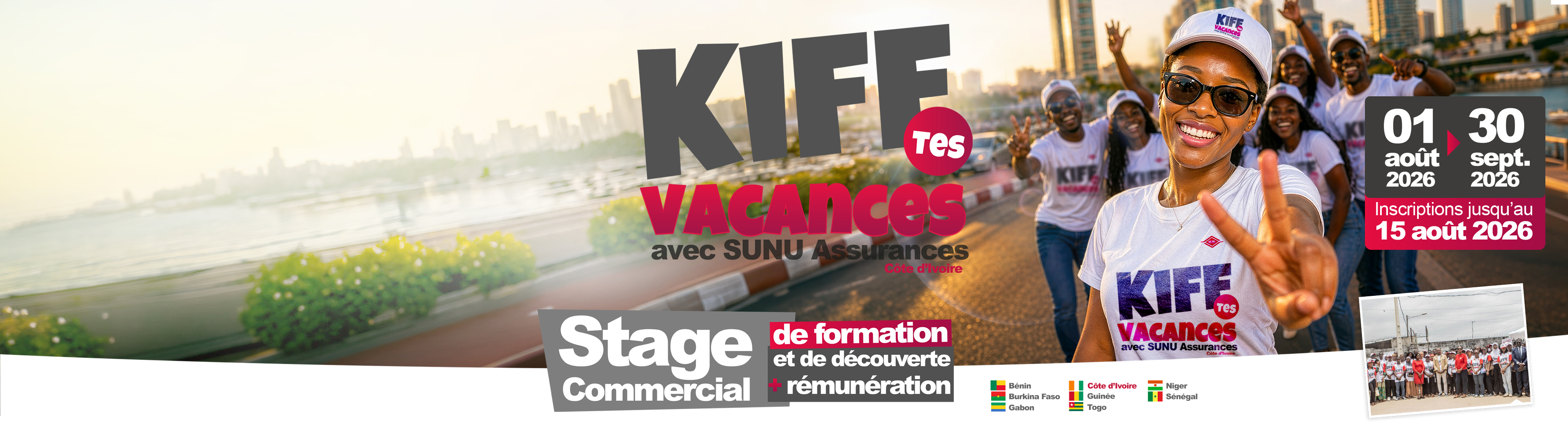 Kiff tes vacances 2026 avec SUNU Assurances Côte d'Ivoire